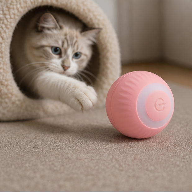 Balle interactive pour chat