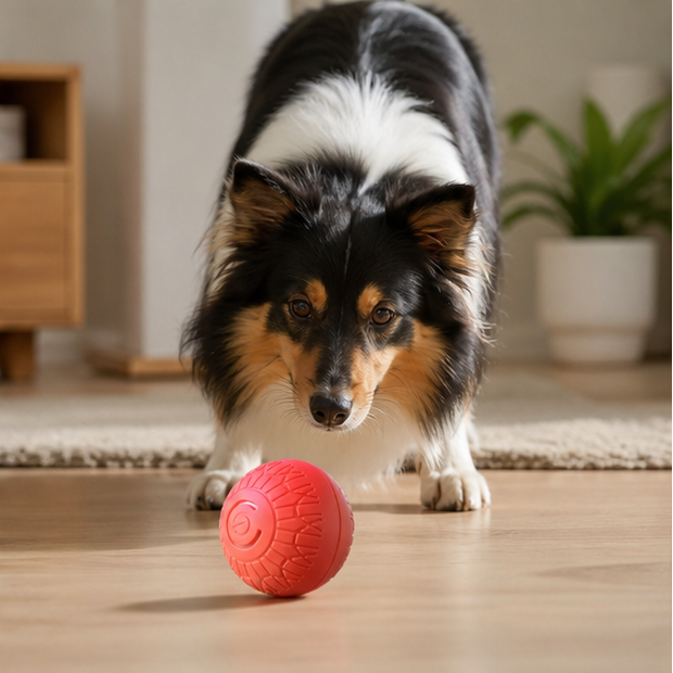Balle interactive pour chien